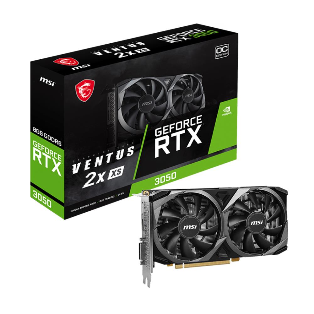 MSI GEFORCE RTX 3050 VENTUS 2X XS 8G OC 8GB GDDR6 128Bit DX12 NVIDIA Ekran Kartı