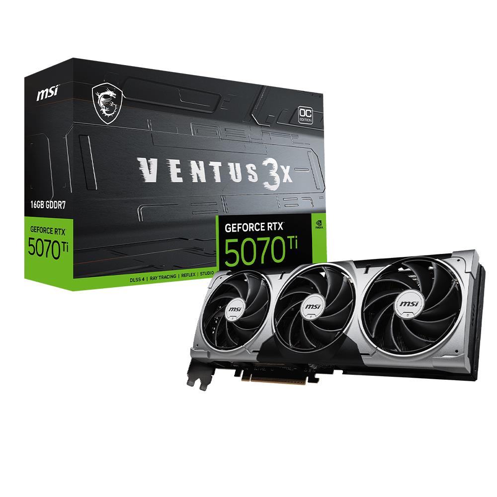 MSI GeForce RTX 5070 TI VENTUS 3X OC 16G GDDR7 256Bit DLSS 4 Ekran Kartı