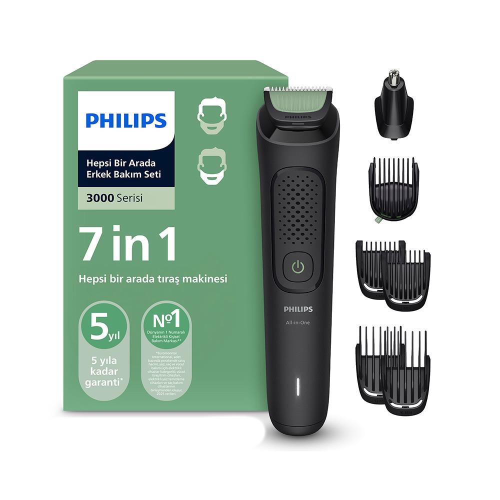 Philips 3000Serisi 7in1,Erkek Bakım Seti,Yüz/Saç/Vücut Tıraş Makinesi, MG3930/15