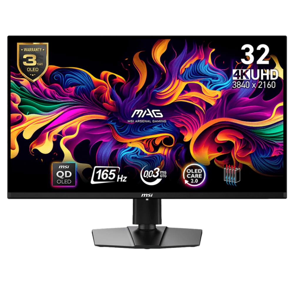 MSI MAG 321UP QD-OLED 31.5″ 165Hz 0.03ms HDMI DP Type-C FreeSync Premium Pro Pivot HDR400 UHD QD-OLED Gaming Monitör
